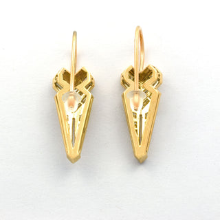 Diamantohrhänger aus 750 Gelbgold mit Brillant, nachhaltiger second hand Schmuck perfekt aufgearbeitet