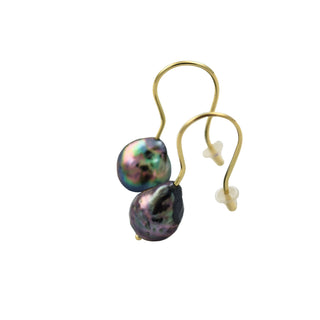 Perlenohrhänger aus 585 Gelbgold, nachhaltiger second hand Schmuck perfekt aufgearbeitet