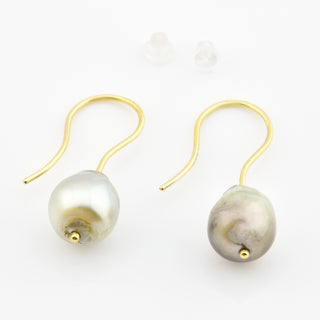 Perlenohrhänger aus 585 Gelbgold, nachhaltiger second hand Schmuck perfekt aufgearbeitet