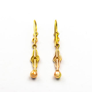 Ohrhänger aus 750 Gelbgold, nachhaltiger second hand Schmuck perfekt aufgearbeitet