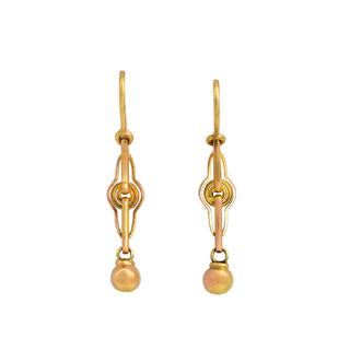 Ohrhänger aus 750 Gelbgold, nachhaltiger second hand Schmuck perfekt aufgearbeitet