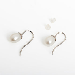 Perlenohrhänger aus 925 Silber, nachhaltiger second hand Schmuck perfekt aufgearbeitet