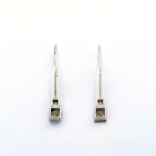 Brillantohrhänger aus 585 Weißgold/Platin, nachhaltiger second hand Schmuck perfekt aufgearbeitet