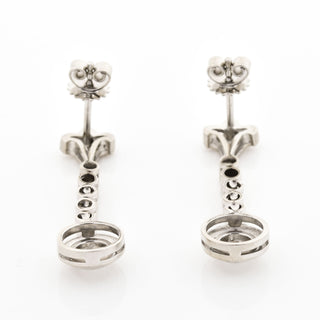 Brillantohrhänger aus 585 Weißgold mit Diamant, nachhaltiger second hand Schmuck perfekt aufgearbeitet