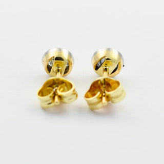 Brillantohrstecker aus 585 Gelb- und Weißgold, nachhaltiger second hand Schmuck perfekt aufgearbeitet