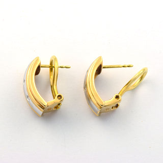 Brillantohrstecker aus 585 Gelb- und Weißgold, nachhaltiger second hand Schmuck perfekt aufgearbeitet