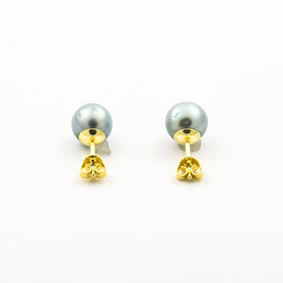 Perlohrstecker aus 585 Gelbgold, nachhaltiger second hand Schmuck perfekt aufgearbeitet