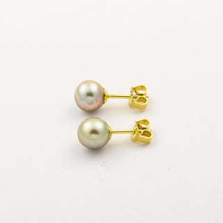 Perlohrstecker aus 585 Gelbgold, nachhaltiger second hand Schmuck perfekt aufgearbeitet