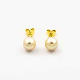 Perlohrstecker aus 585 Gelbgold, nachhaltiger second hand Schmuck perfekt aufgearbeitet