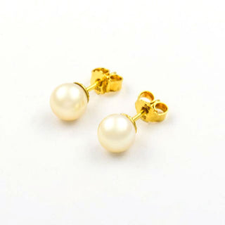 Perlenohrstecker aus 585 Gelbgold, nachhaltiger second hand Schmuck perfekt aufgearbeitet