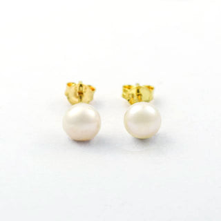 Perlenohrstecker aus 585 Gelbgold, nachhaltiger second hand Schmuck perfekt aufgearbeitet