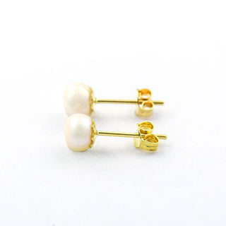 Perlenohrstecker aus 585 Gelbgold, nachhaltiger second hand Schmuck perfekt aufgearbeitet