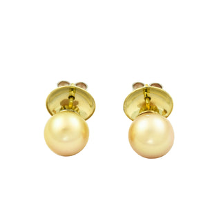 Buchwald Perlenohrstecker aus 585 Gelbgold, nachhaltiger second hand Schmuck perfekt aufgearbeitet