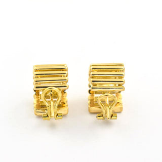 Ohrstecker mit Clipmechanik aus 750 Gelbgold, nachhaltiger second hand Schmuck perfekt aufgearbeitet