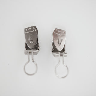 Richarz Brillantohrstecker aus 750 Weißgold, nachhaltiger second hand Schmuck perfekt aufgearbeitet