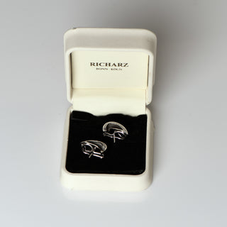 Richarz Brillantohrstecker aus 750 Weißgold, nachhaltiger second hand Schmuck perfekt aufgearbeitet