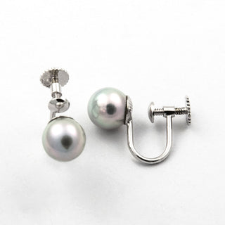 Perlohrschmuck aus 585 Weißgold, nachhaltiger second hand Schmuck perfekt aufgearbeitet