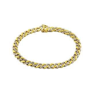 Brillantarmband aus 585 Gelb- und Weißgold, nachhaltiger second hand Schmuck perfekt aufgearbeitet