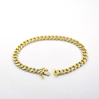 Brillantarmband aus 585 Gelb- und Weißgold, nachhaltiger second hand Schmuck perfekt aufgearbeitet