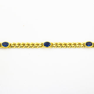 Quinn Saphirarmband aus 585 Gelbgold, nachhaltiger second hand Schmuck perfekt aufgearbeitet