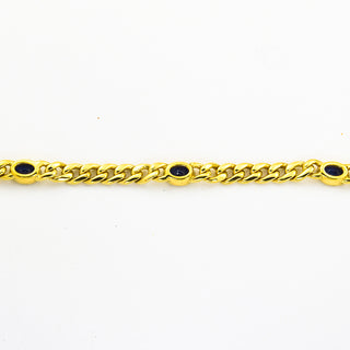 Quinn Saphirarmband aus 585 Gelbgold, nachhaltiger second hand Schmuck perfekt aufgearbeitet