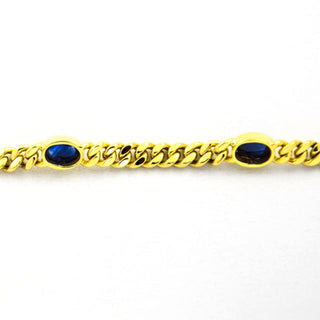 Saphirarmband aus 585 Gelbgold, nachhaltiger second hand Schmuck perfekt aufgearbeitet