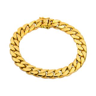 Panzerarmband aus 585 Gelbgold, nachhaltiger second hand Schmuck perfekt aufgearbeitet