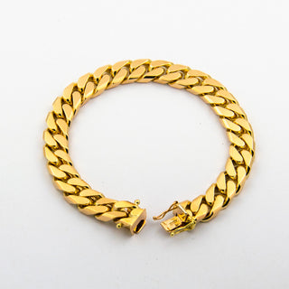 Panzerarmband aus 585 Gelbgold, nachhaltiger second hand Schmuck perfekt aufgearbeitet