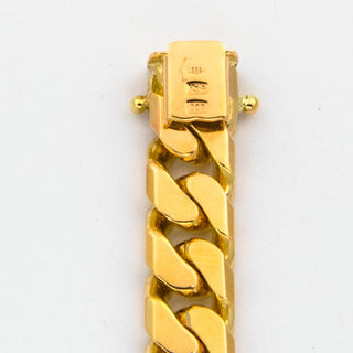 Panzerarmband aus 585 Gelbgold, nachhaltiger second hand Schmuck perfekt aufgearbeitet