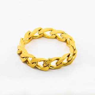 Panzerarmband aus 750 Gelbgold, nachhaltiger second hand Schmuck perfekt aufgearbeitet