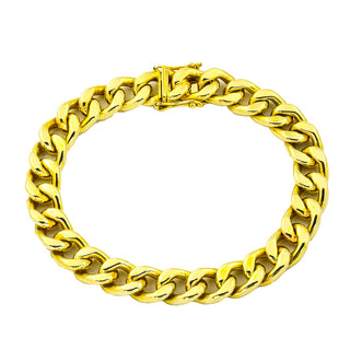 FBM Panzerarmband aus 585 Gelbgold, nachhaltiger second hand Schmuck perfekt aufgearbeitet