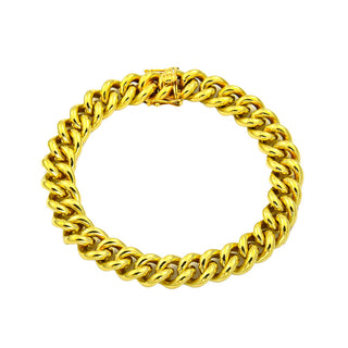 Panzerarmband aus 585 Gelbgold, nachhaltiger second hand Schmuck perfekt aufgearbeitet