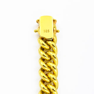 Panzerarmband aus 585 Gelbgold, nachhaltiger second hand Schmuck perfekt aufgearbeitet