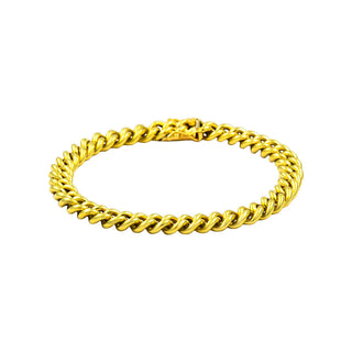 Panzerarmband aus 585 Gelbgold, nachhaltiger second hand Schmuck perfekt aufgearbeitet