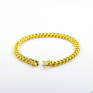 Panzerarmband aus 585 Gelbgold, nachhaltiger second hand Schmuck perfekt aufgearbeitet