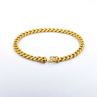 FBM Panzerarmband aus 585 Gelbgold, nachhaltiger second hand Schmuck perfekt aufgearbeitet