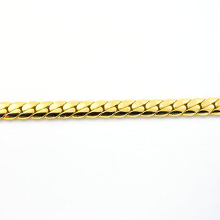 Navettepanzerarmband aus 585 Gelbgold, nachhaltiger second hand Schmuck perfekt aufgearbeitet