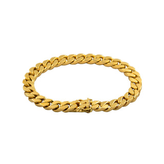 FBM Panzerarmband aus 585 Gelbgold, nachhaltiger second hand Schmuck perfekt aufgearbeitet