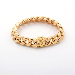 Panzerarmband aus 750 Gelbgold, nachhaltiger second hand Schmuck perfekt aufgearbeitet