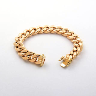 Panzerarmband aus 750 Gelbgold, nachhaltiger second hand Schmuck perfekt aufgearbeitet