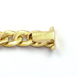 Krämer Panzerarmband aus 585 Gelbgold, nachhaltiger second hand Schmuck perfekt aufgearbeitet