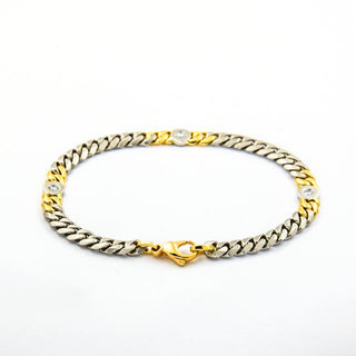 Apitzsch Brillantarmband aus 950 Platin/Gold, nachhaltiger second hand Schmuck perfekt aufgearbeitet