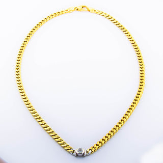 Quinn Brillantcollier aus 585 Gelb- und Weißgold, nachhaltiger second hand Schmuck perfekt aufgearbeitet