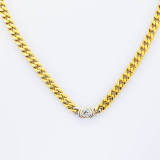 Quinn Brillantcollier aus 585 Gelb- und Weißgold, nachhaltiger second hand Schmuck perfekt aufgearbeitet