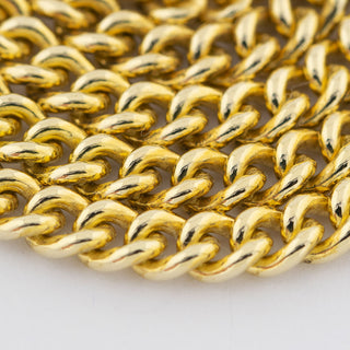 Panzerkette aus 585 Gelbgold, nachhaltiger second hand Schmuck perfekt aufgearbeitet