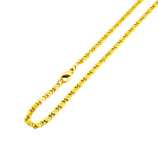 Panzerkette aus 585 Gelbgold, 44cm, nachhaltiger second hand Schmuck perfekt aufgearbeitet