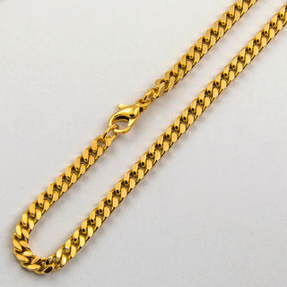 Panzerkette aus 585 Gelbgold, 44cm, nachhaltiger second hand Schmuck perfekt aufgearbeitet