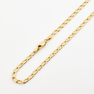 Panzerkette aus 585 Gelbgold, nachhaltiger second hand Schmuck perfekt aufgearbeitet