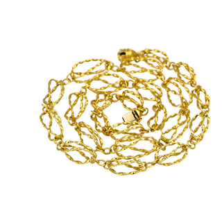 Phantasiekette aus 585 Gelbgold, nachhaltiger second hand Schmuck perfekt aufgearbeitet