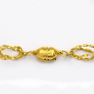 Phantasiekette aus 585 Gelbgold, nachhaltiger second hand Schmuck perfekt aufgearbeitet